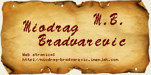 Miodrag Bradvarević vizit kartica
